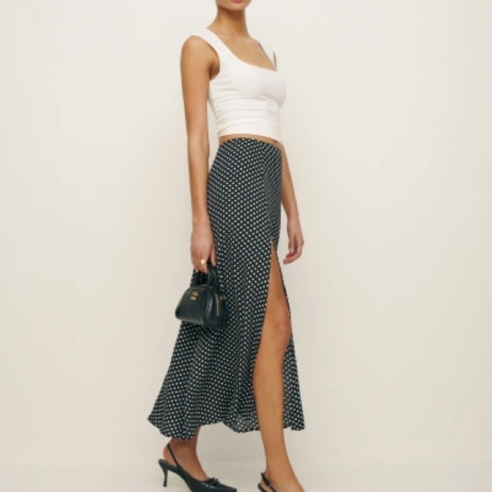 Reformation Polka Dot Zoe Skirt